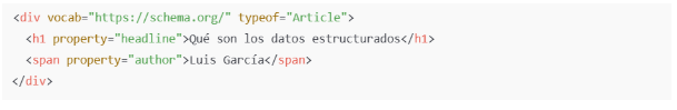 ejemplo dato estructurado RDFa