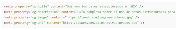 ejemplo dato estructurado open graph